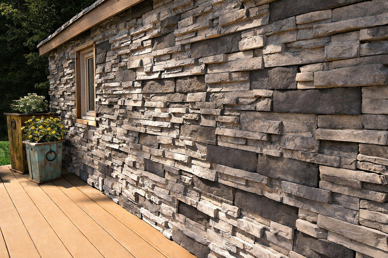 Stone veneer installation in Escondido, CA